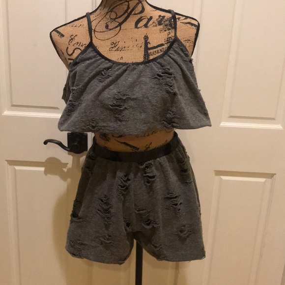 Other - Grey Ripped PJ Sleepwear OSFM